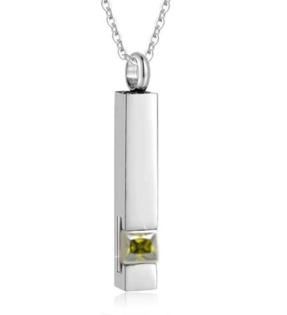 Pendentif pour cendre avec pierre de naissance cendre - Urne Cinéraire Lambert