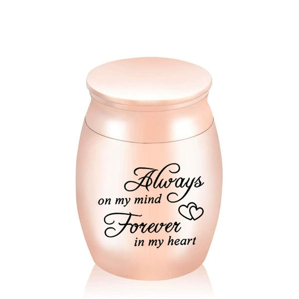 Mini urne ''Always on my mind, Forever in my heart'' cendre - Urne Cinéraire Lambert