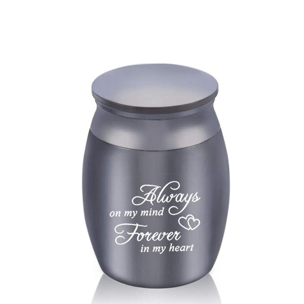 Mini urne ''Always on my mind, Forever in my heart'' cendre - Urne Cinéraire Lambert