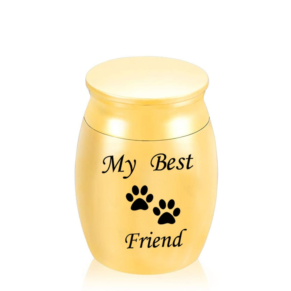 Urne commémorative avec imprimée de pattes. ''My Best Friend'' cendre - Urne Cinéraire Lambert