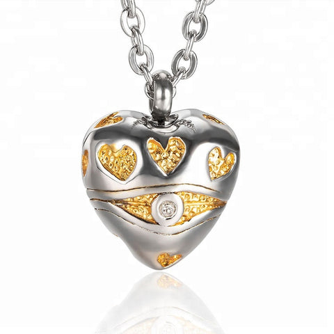 Pendentif en forme de coeur cendre - Urne Cinéraire Lambert