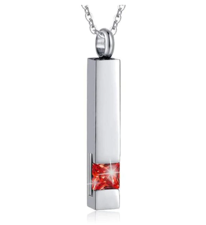 Pendentif pour cendre avec pierre de naissance cendre - Urne Cinéraire Lambert