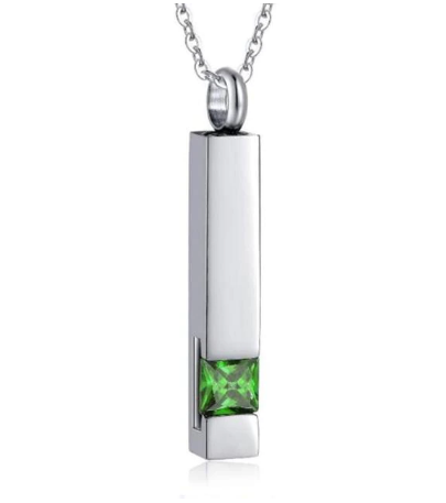 Pendentif pour cendre avec pierre de naissance cendre - Urne Cinéraire Lambert